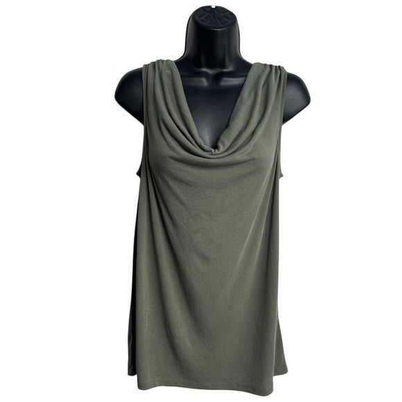 LOFT Outlet Tops - Loft Women Small Crowl Neck Sleeveless Green Shirt Office Siren Business Chic